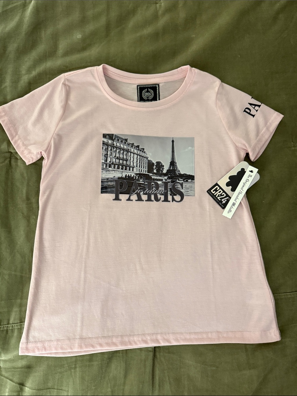 Girls' Pink Paris Graphic Short-Sleeve Tee